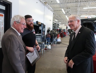Steve Chabot, R-Ohio (right) speaks with John Marshall (left) and employee.